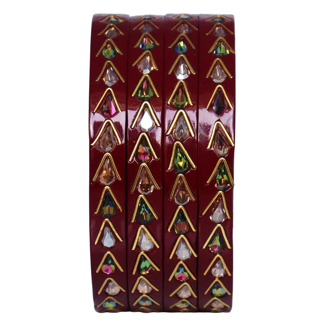 Trendy Lac Kada Bangles Set in Latest Kundan Design