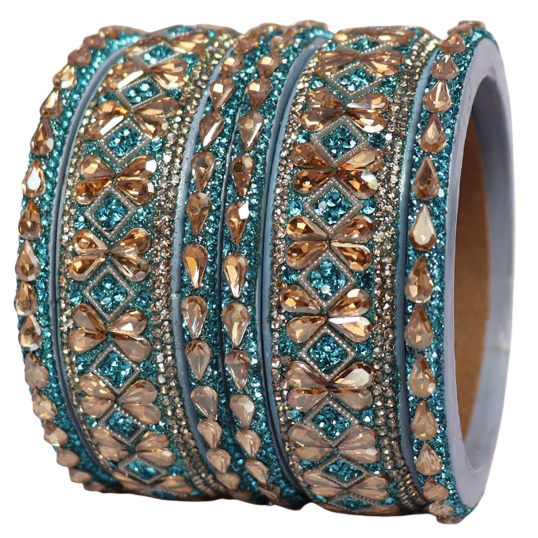 Fancy Short Lac Bangles For Women With Latest Kundan Design