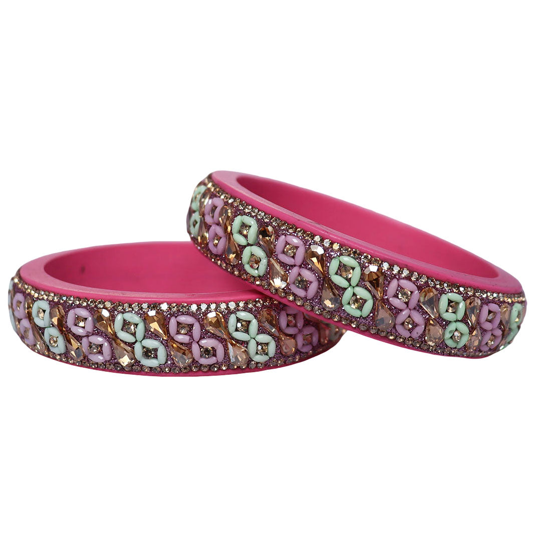Jaipuri Handmade Lac Kada Bangles For Women With Latest Kundan Design