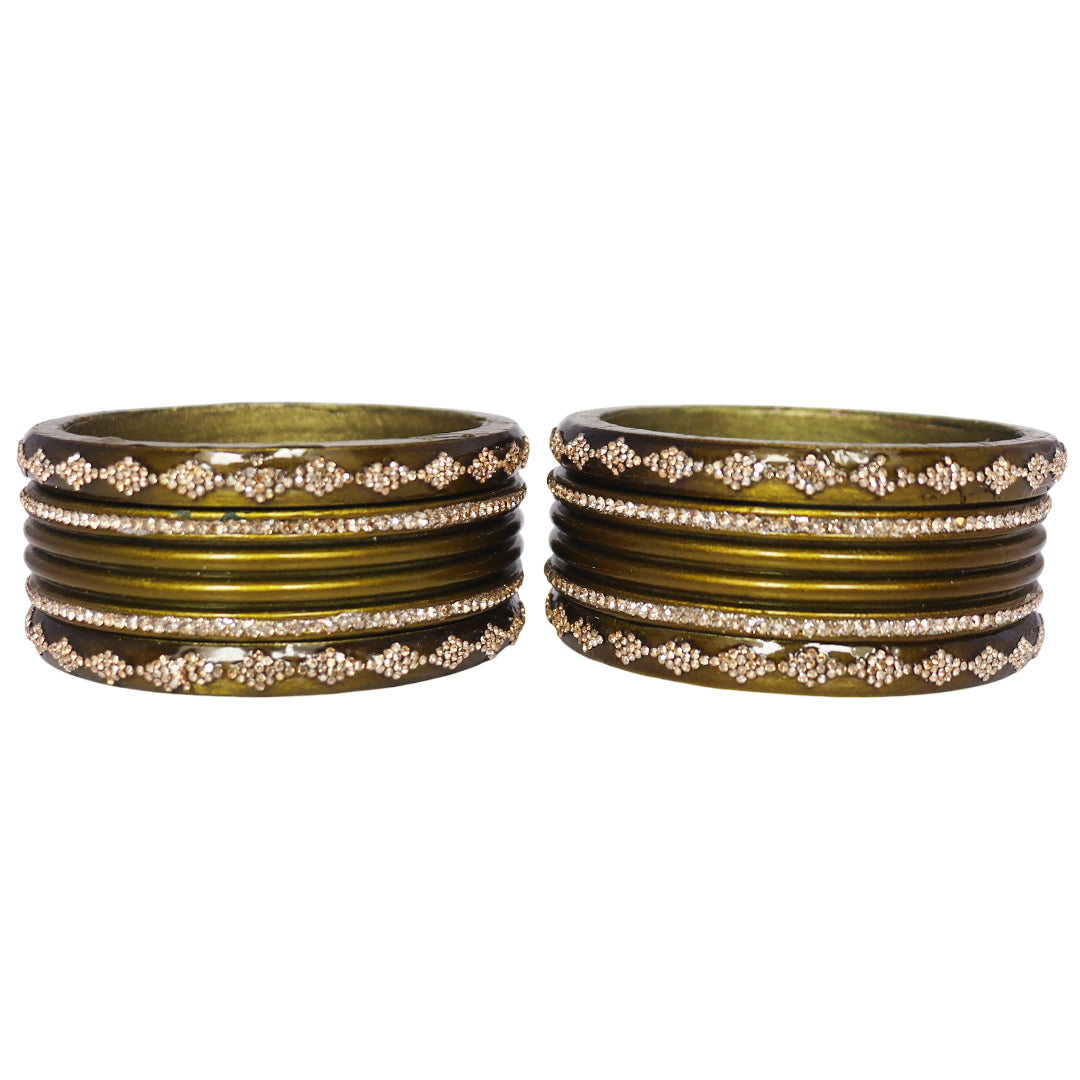 Festive Special Designer Lac Chura Set With Latest Rhinestones Design