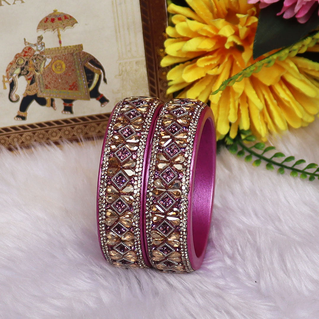 Jaipuri Designer Lac Kada Bangles For Women With Latest Kundan Design
