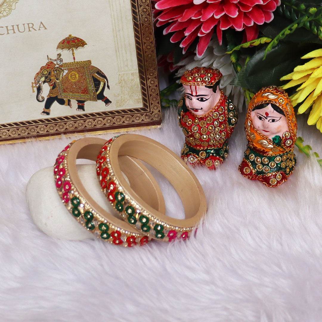 Jaipuri Handmade Lac Kada Bangles For Women With Latest Kundan Design