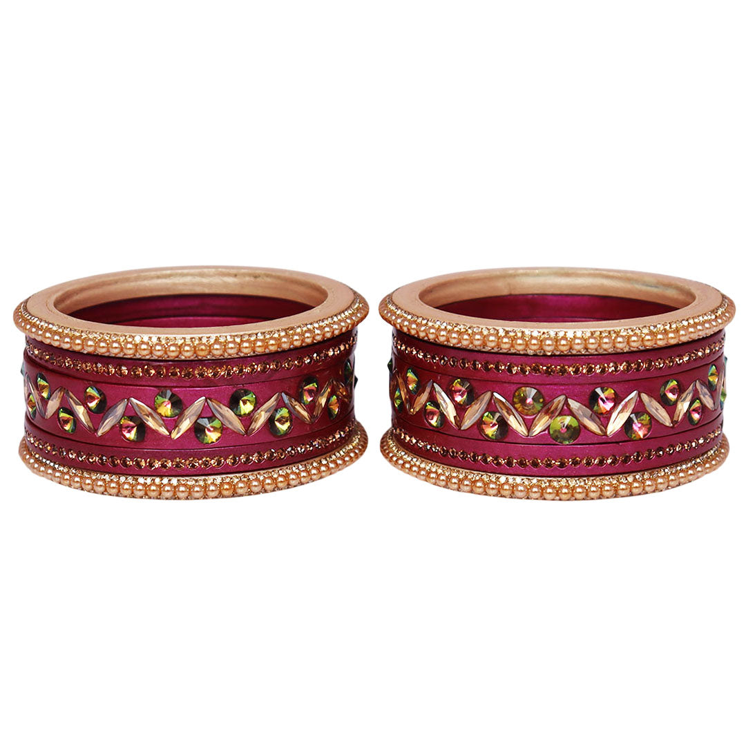 Bridal Style Kundan Lac Bangle Set – Ideal for Diwali & Weddings