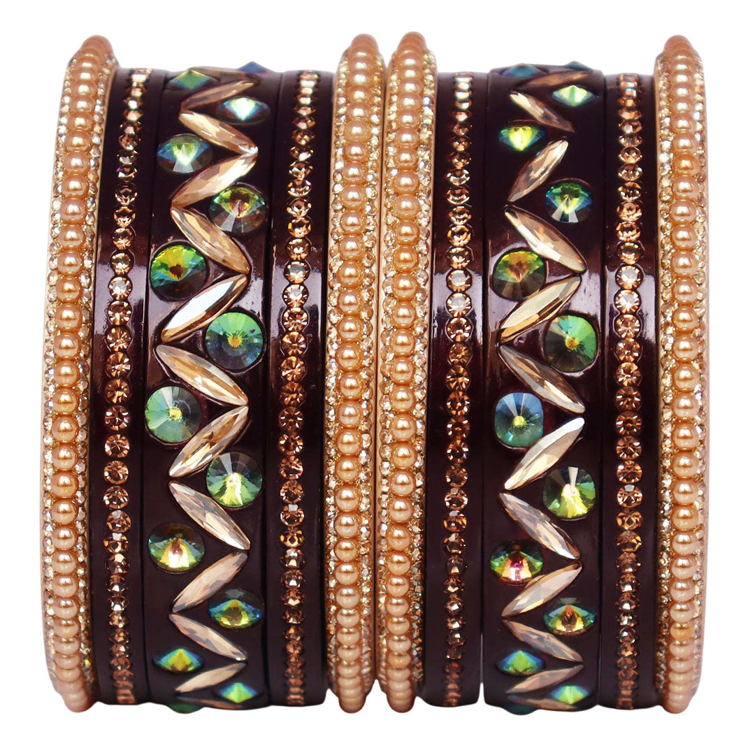 Bridal Style Kundan Lac Bangle Set – Ideal for Diwali & Weddings