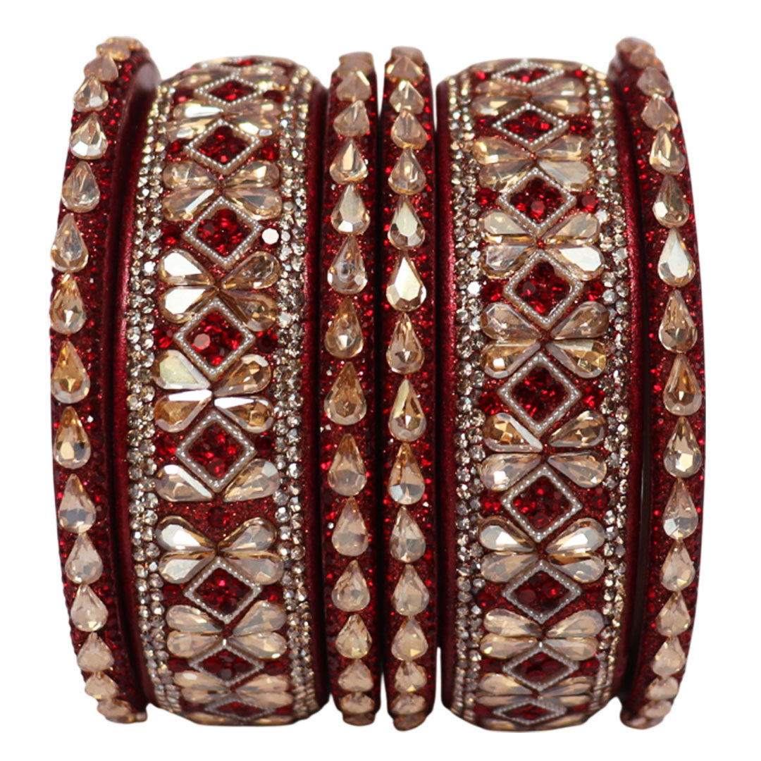 Fancy Short Lac Bangles For Women With Latest Kundan Design