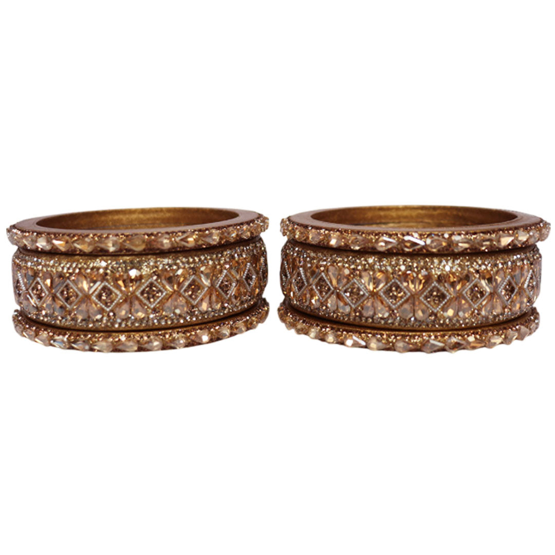 Fancy Short Lac Bangles For Women With Latest Kundan Design