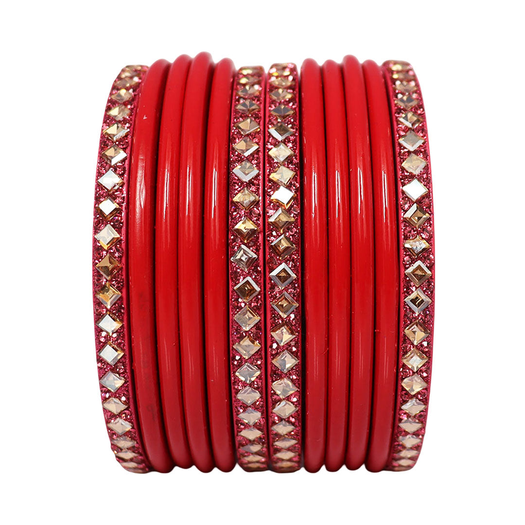 Designer Short Lac Bangles Set With Latest Kundan Design
