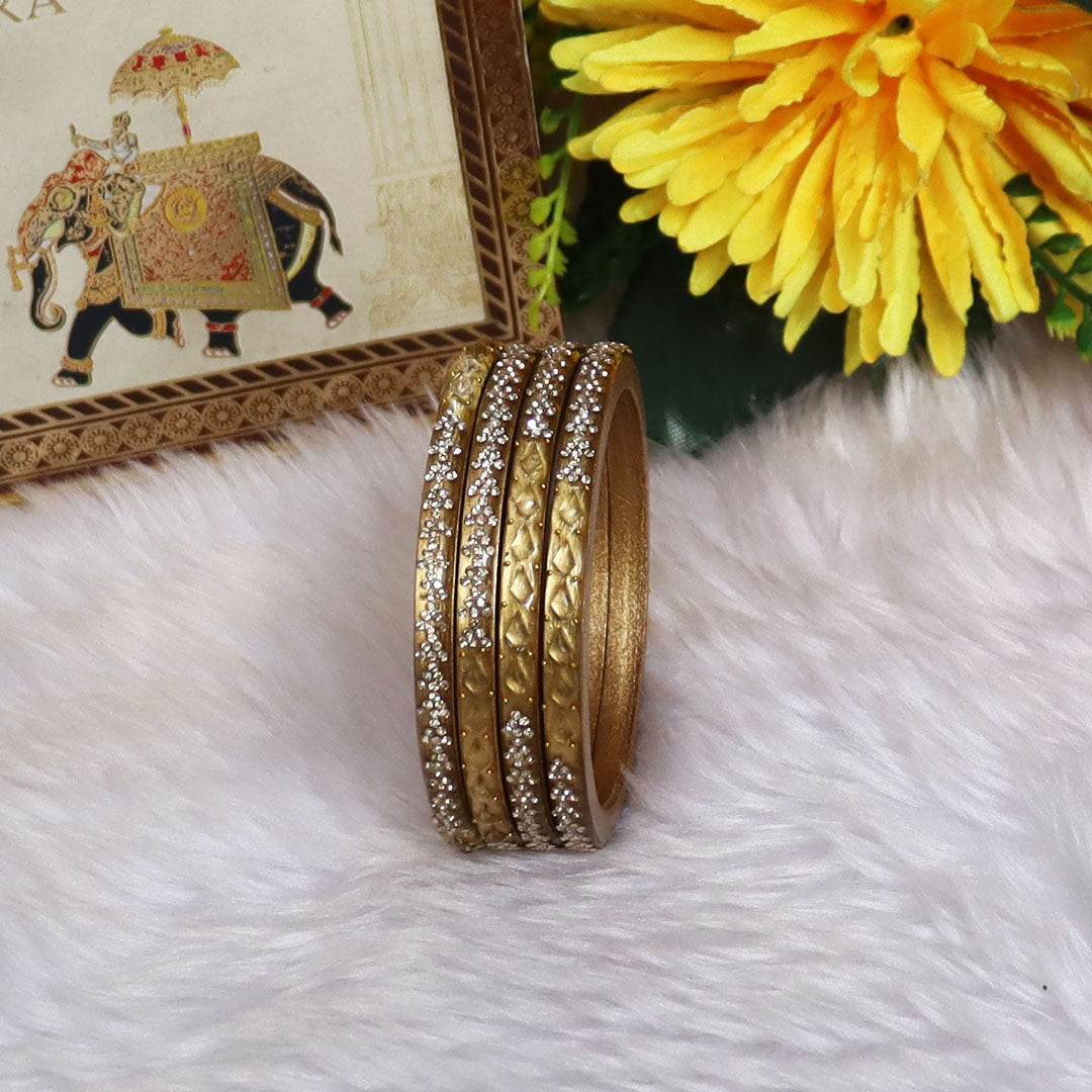 Womens Designer Lac Bangles Set With Latest Rhinestones Design