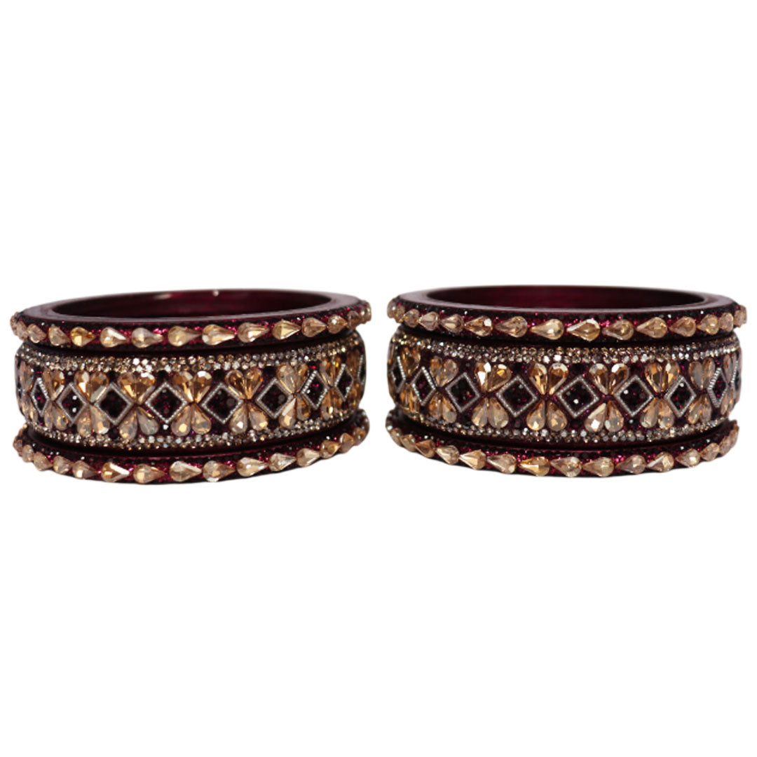 Fancy Short Lac Bangles For Women With Latest Kundan Design