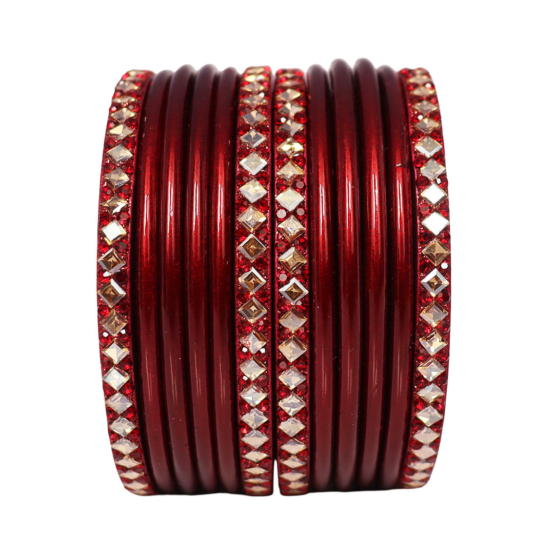 Designer Short Lac Bangles Set With Latest Kundan Design
