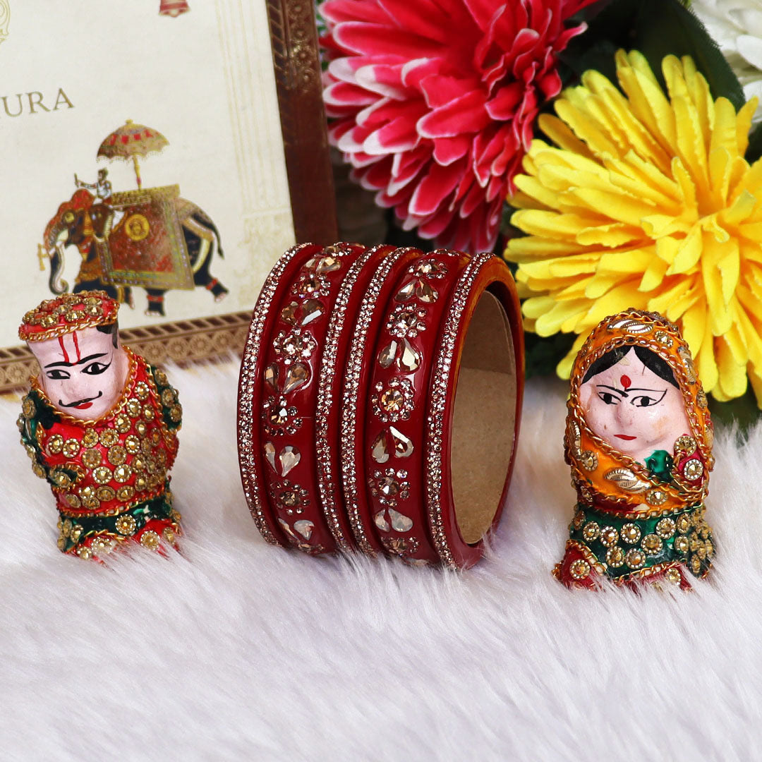 Jaipuri Handmade Lac Chura Set With Latest Kundan Design