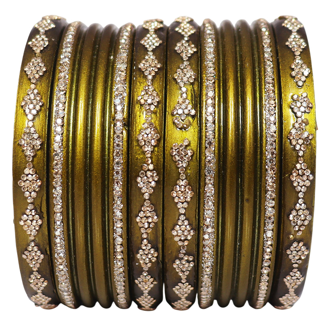 Festive Special Designer Lac Chura Set With Latest Rhinestones Design