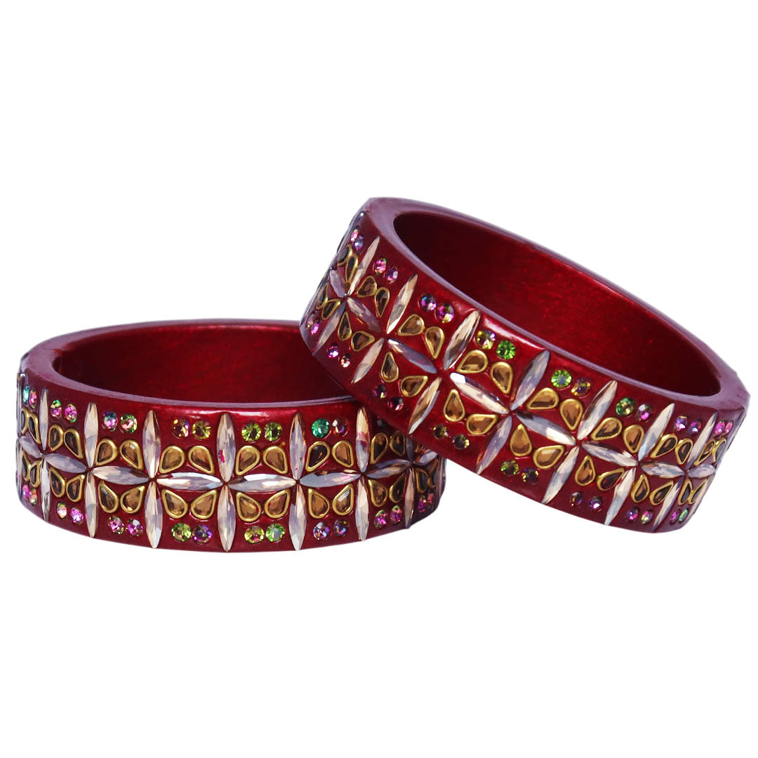 Exclusive Lac Kada Bangles in Latest Artificial Stones Design