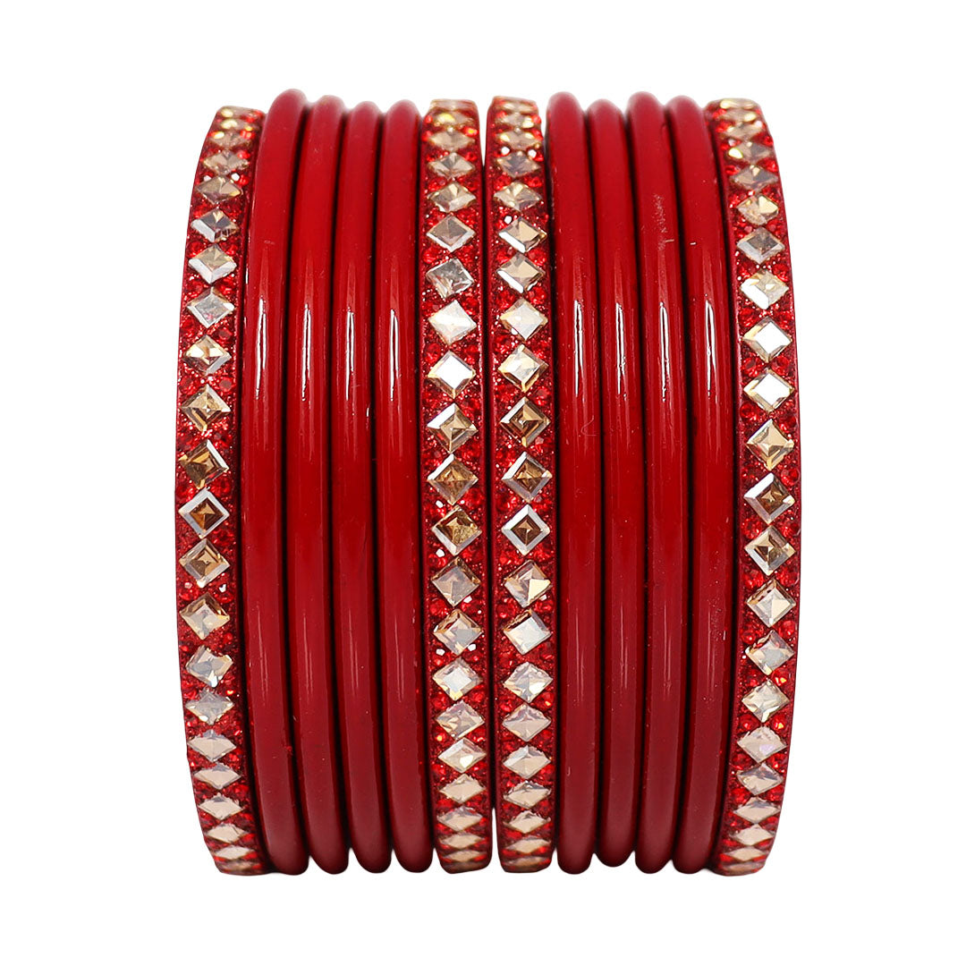 Designer Short Lac Bangles Set With Latest Kundan Design