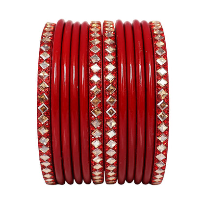 Designer Short Lac Bangles Set With Latest Kundan Design