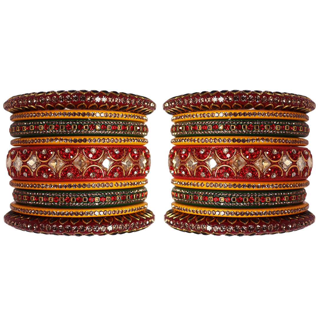 Rajasthani Traditional Wedding Chura Set With Latest Kundan Design