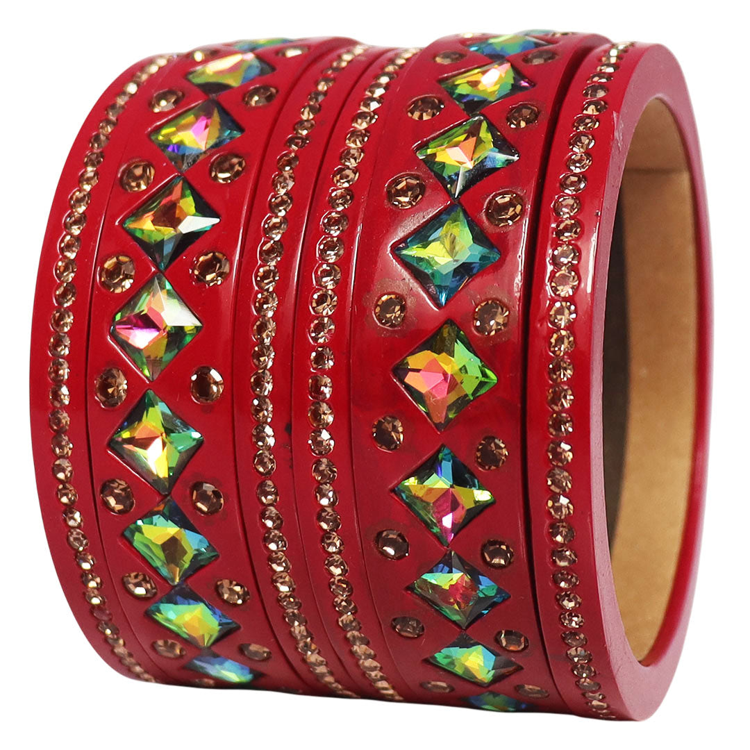 Rakhi Special Traditional Lac Bangles Set With Latest Kundan Design