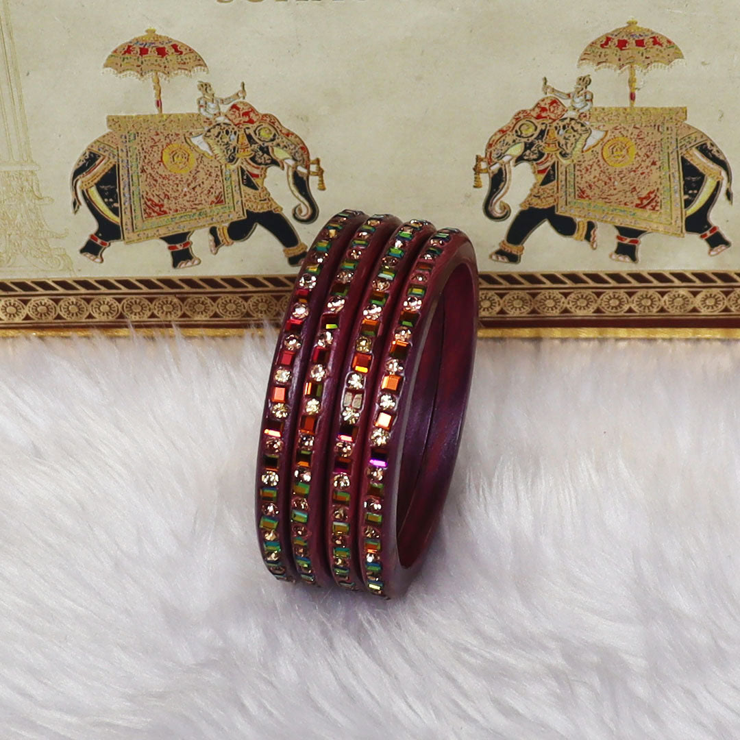 Festive Special Handmade Pure Lac Bangles with Latest Stones Design