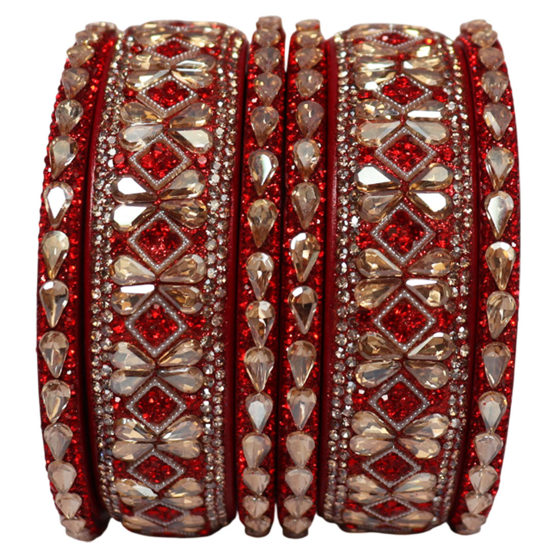 Fancy Short Lac Bangles For Women With Latest Kundan Design