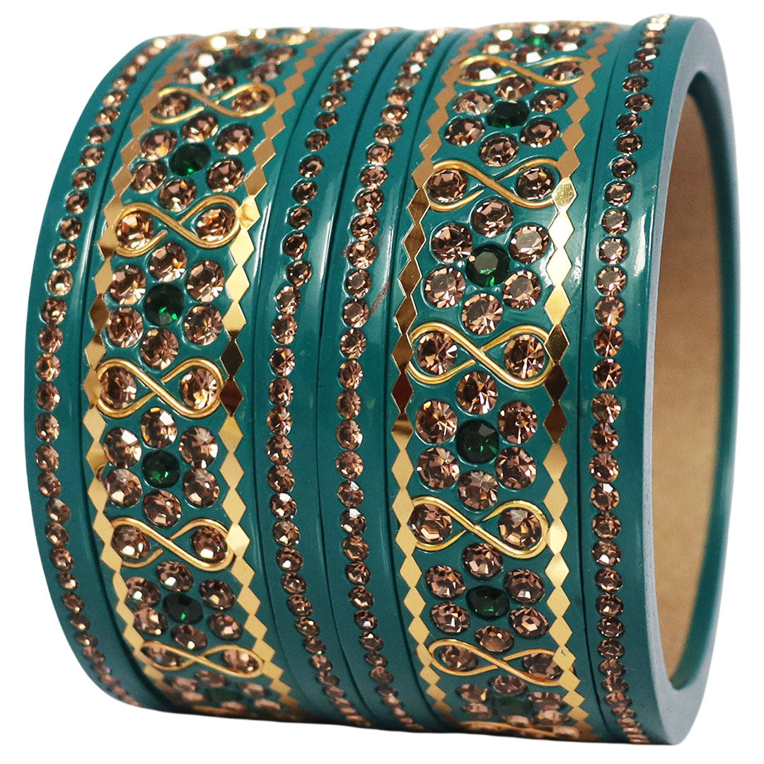 Festival Special Fancy Lac Bangles Set With Latest Stone Design