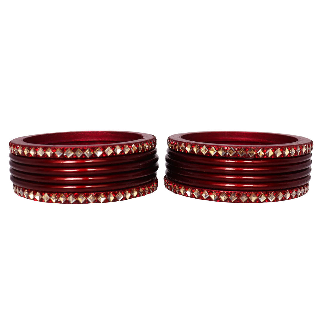 Designer Short Lac Bangles Set With Latest Kundan Design