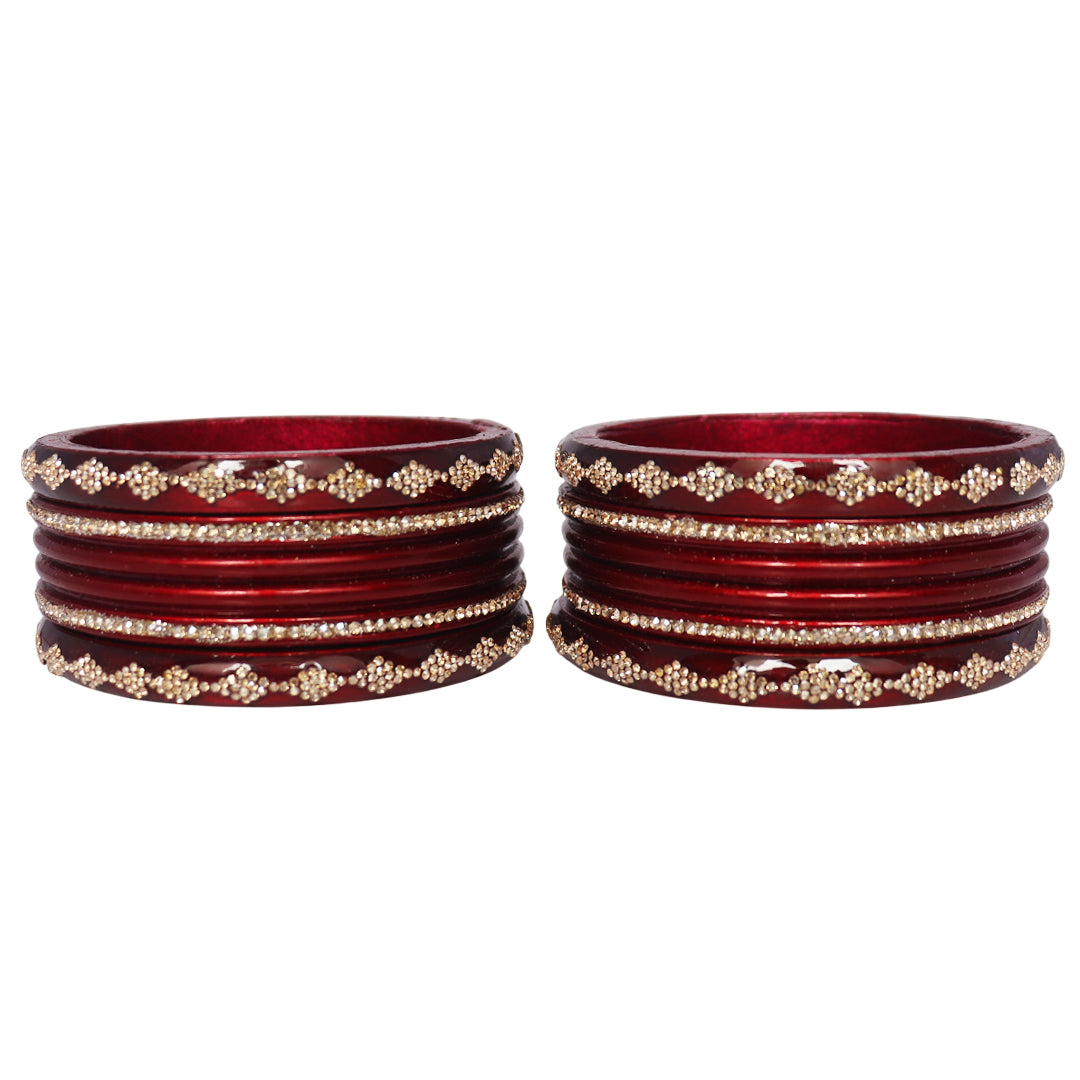 Festive Special Designer Lac Chura Set With Latest Rhinestones Design