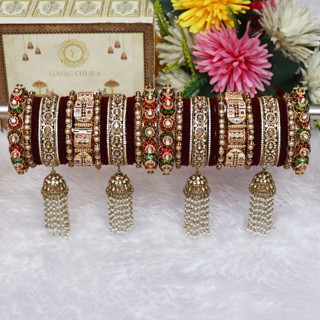 Dulhan Special Bridal Bangles with Latest Jhumka Latkan Design