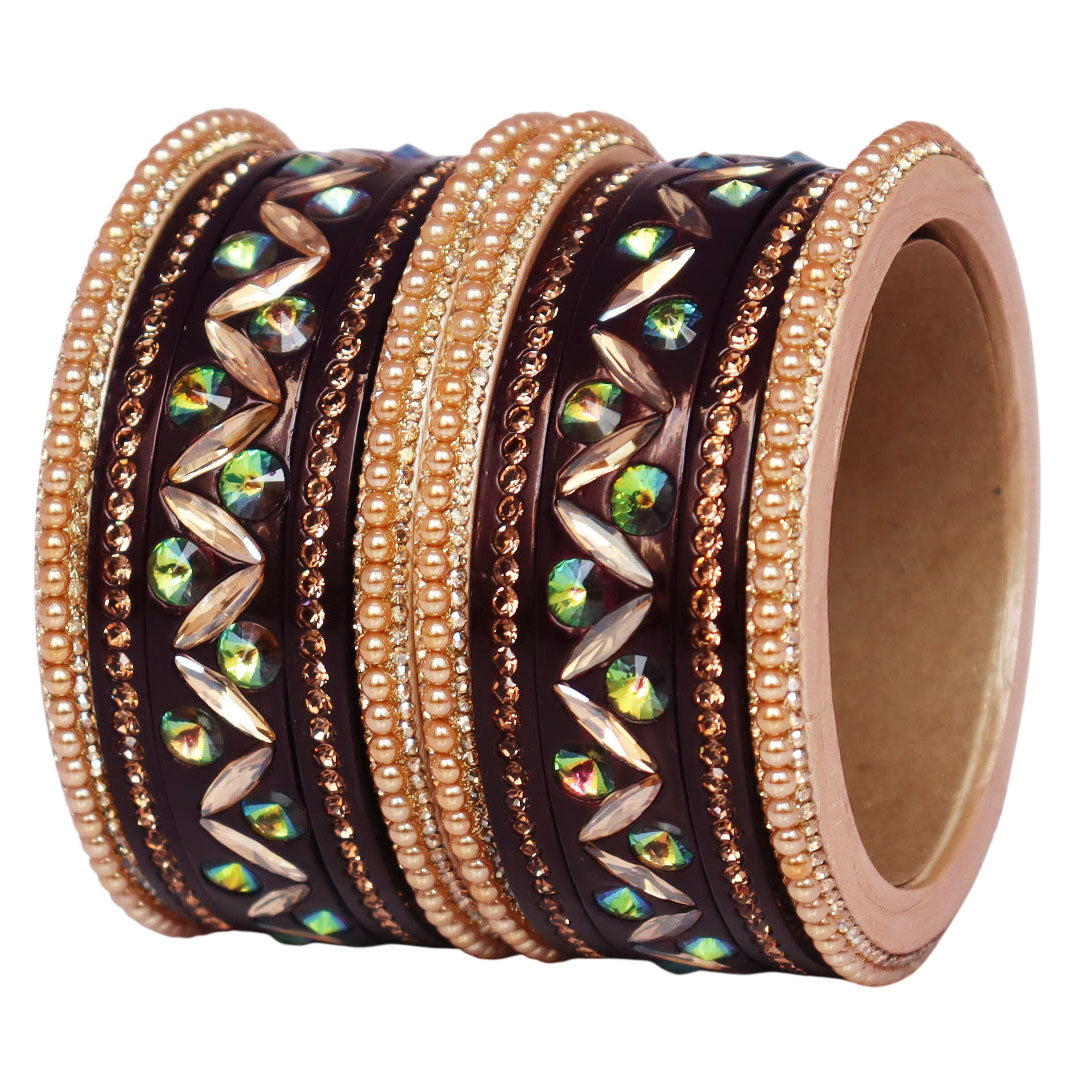Bridal Style Kundan Lac Bangle Set – Ideal for Diwali & Weddings