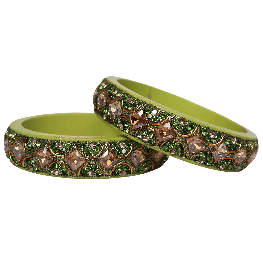 Jaipuri Fancy Lac Kada Bangles For Women With Latest Kundan Design