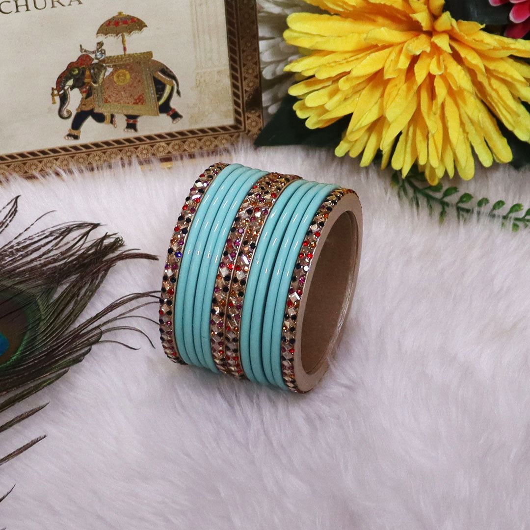 Designer Short Lac Bangles Set With Latest Kundan Design