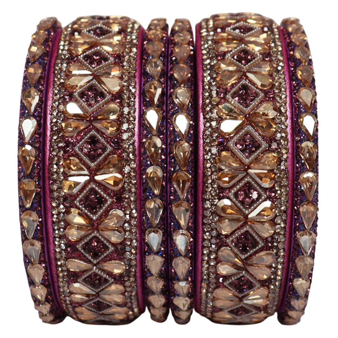 Fancy Short Lac Bangles For Women With Latest Kundan Design