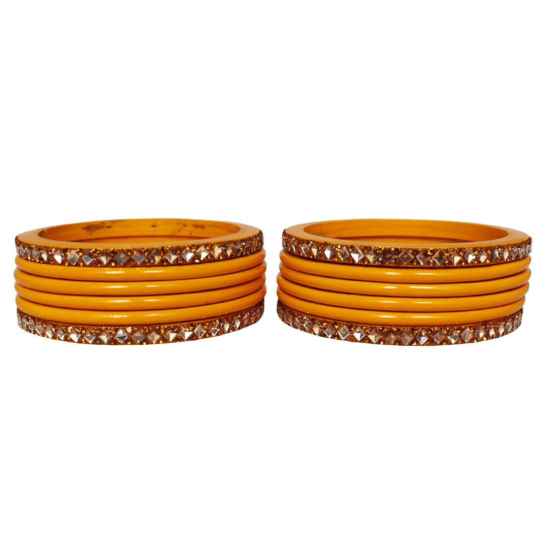 Designer Short Lac Bangles Set With Latest Kundan Design