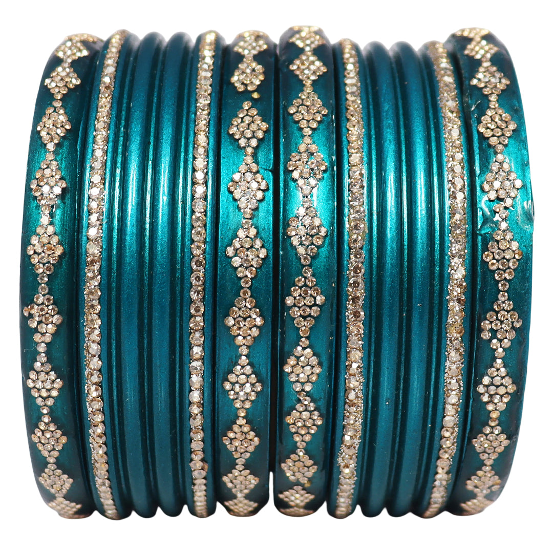 Festive Special Designer Lac Chura Set With Latest Rhinestones Design