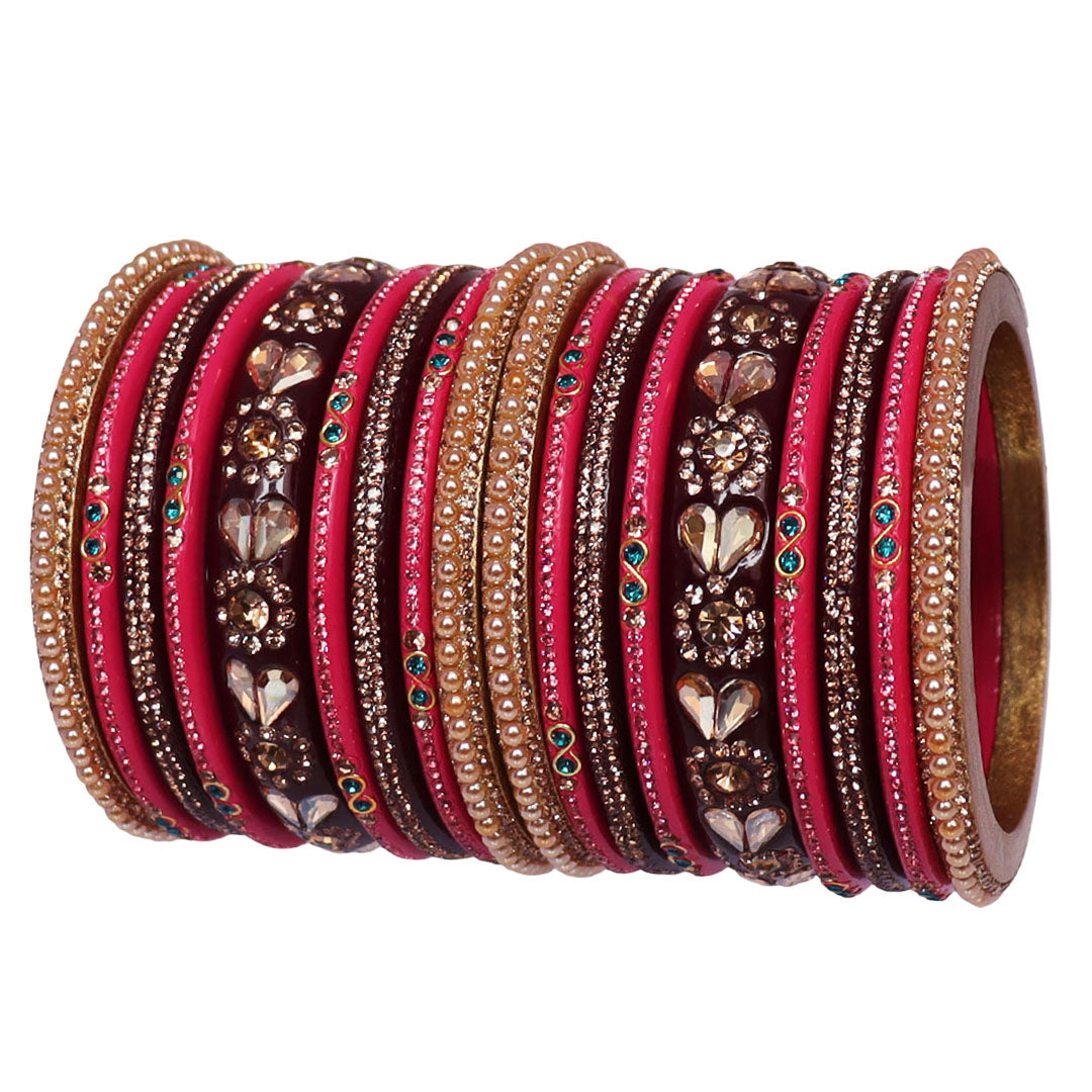 Traditional Handmade Lac Bridal Chura Set With Latest Kundan Design