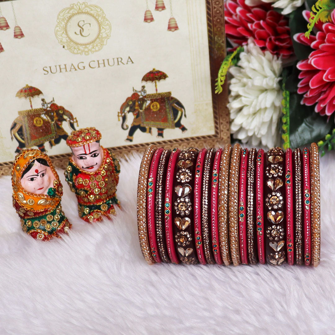 Traditional Handmade Lac Bridal Chura Set With Latest Kundan Design