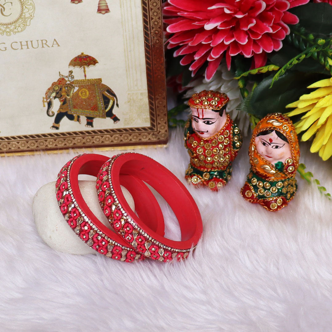 Jaipuri Handmade Lac Kada Bangles For Women With Latest Kundan Design