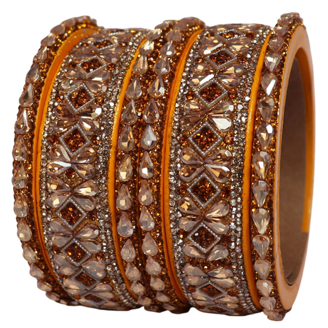 Fancy Short Lac Bangles For Women With Latest Kundan Design
