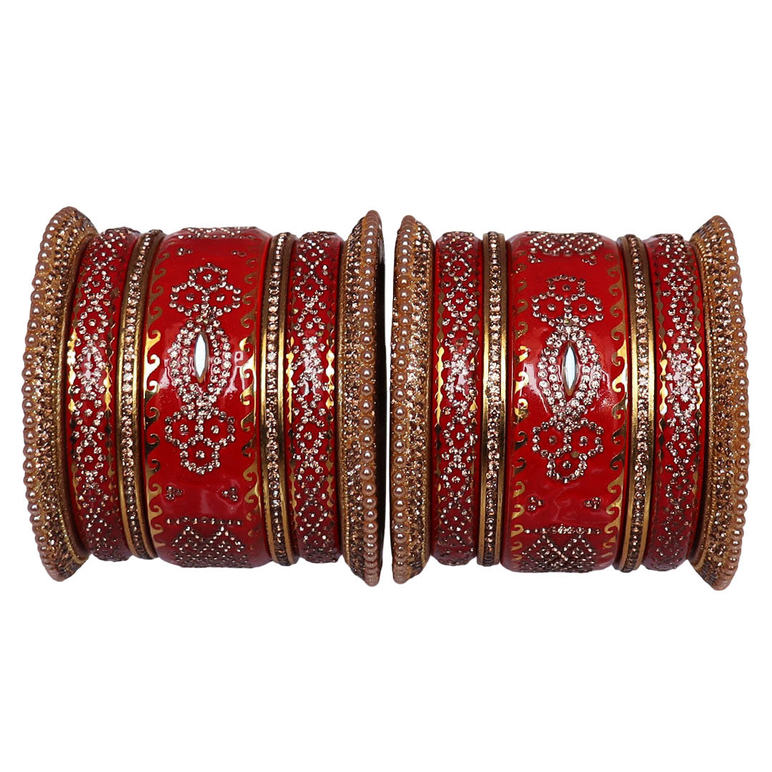 Rajasthani Designer Wedding Chura Set With Latest Kundan Design