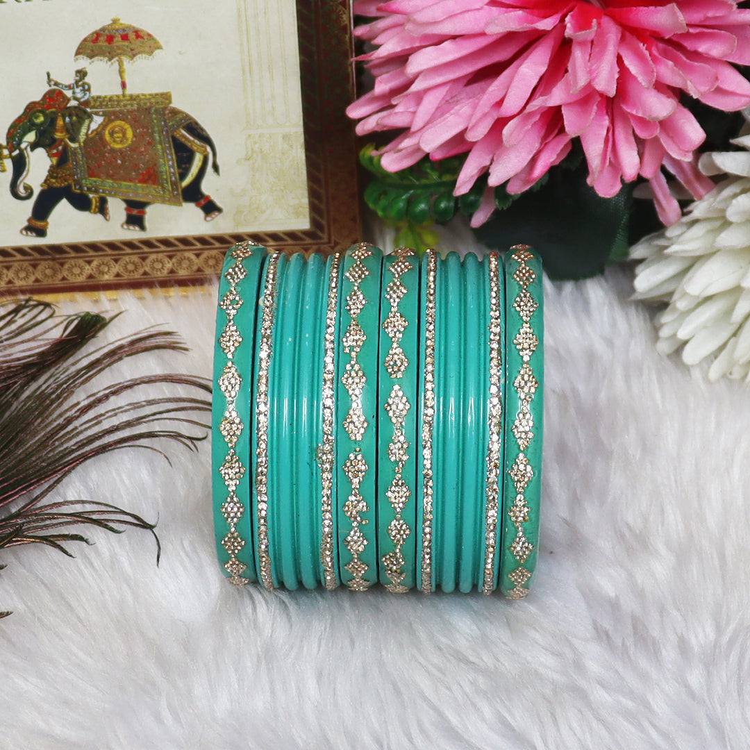 Festive Special Designer Lac Chura Set With Latest Rhinestones Design