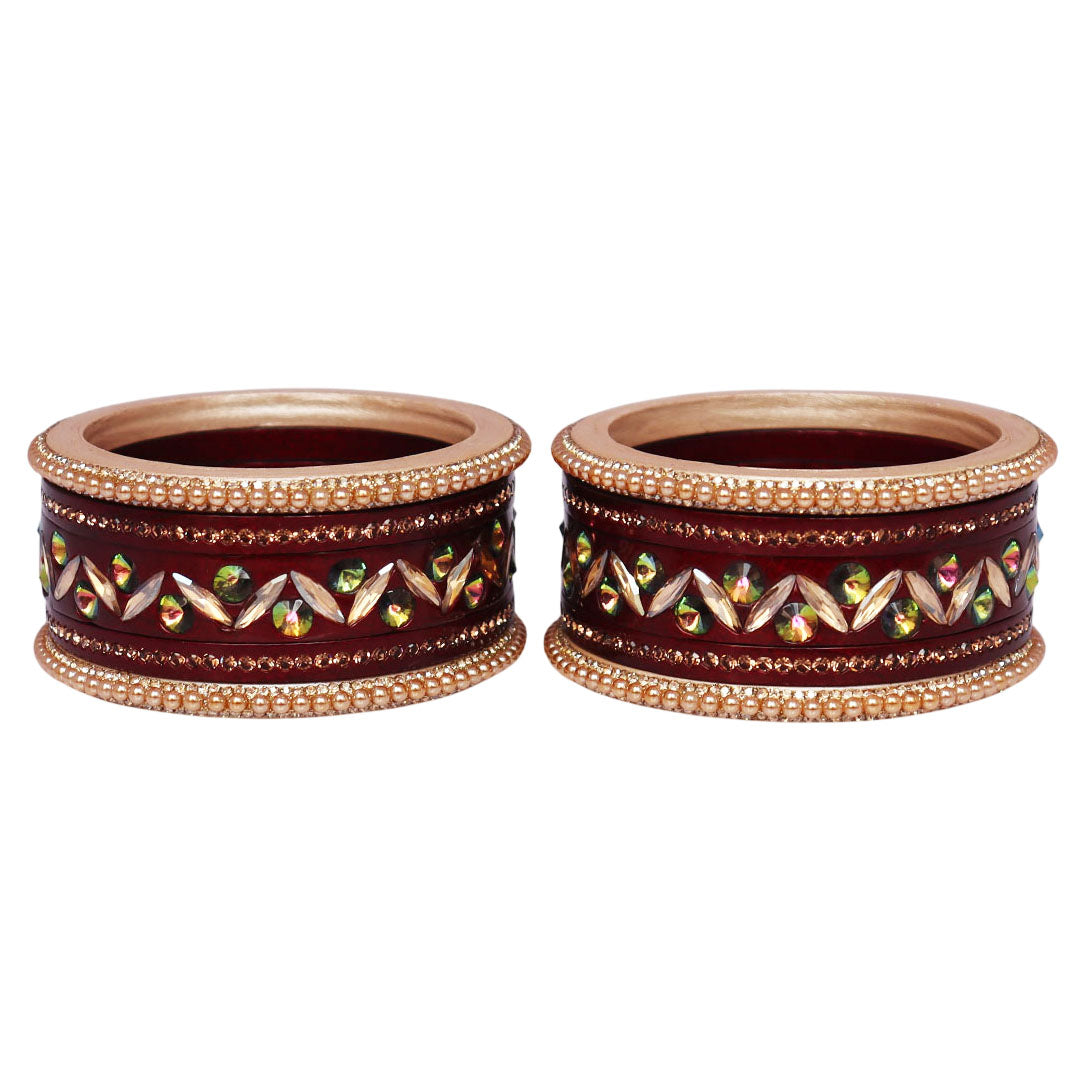 Bridal Style Kundan Lac Bangle Set – Ideal for Diwali & Weddings