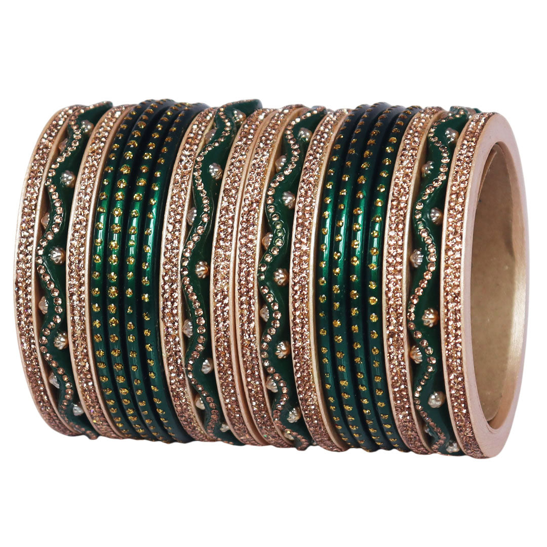 Karwa Chauth Special Designer Lac Bangles Set in Zig-Zag Design
