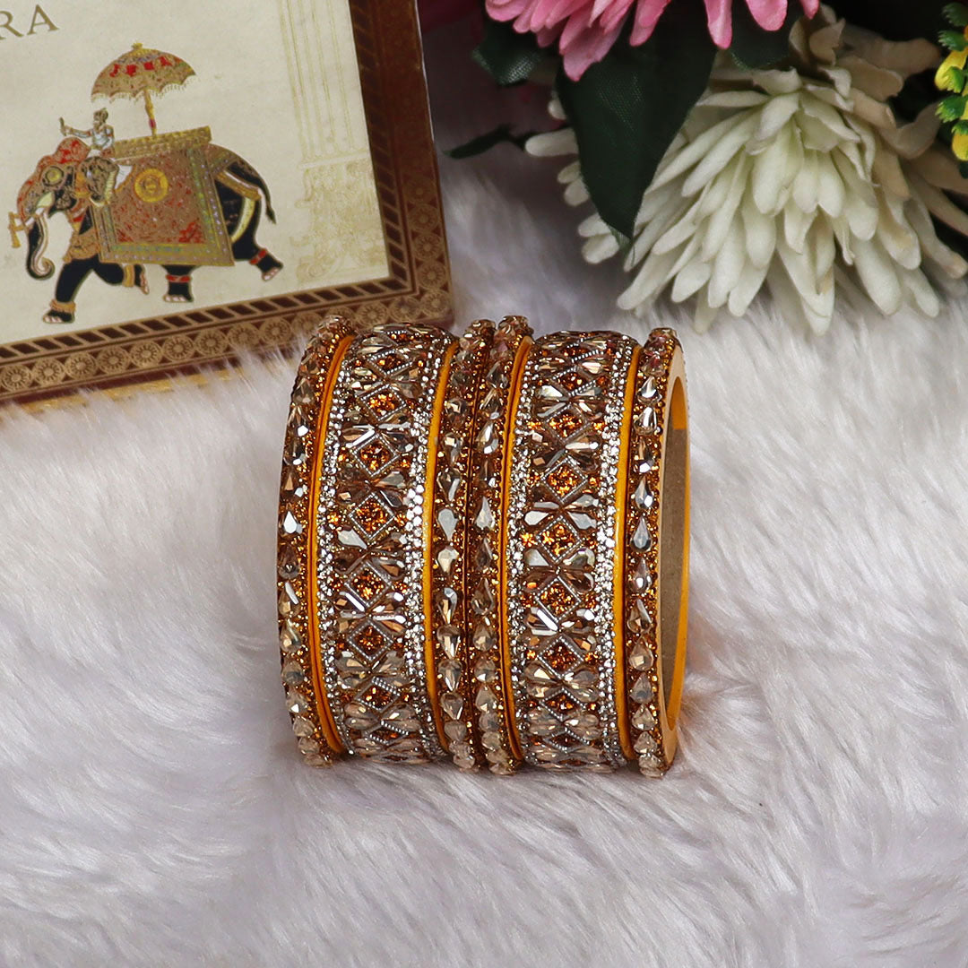 Fancy Short Lac Bangles For Women With Latest Kundan Design