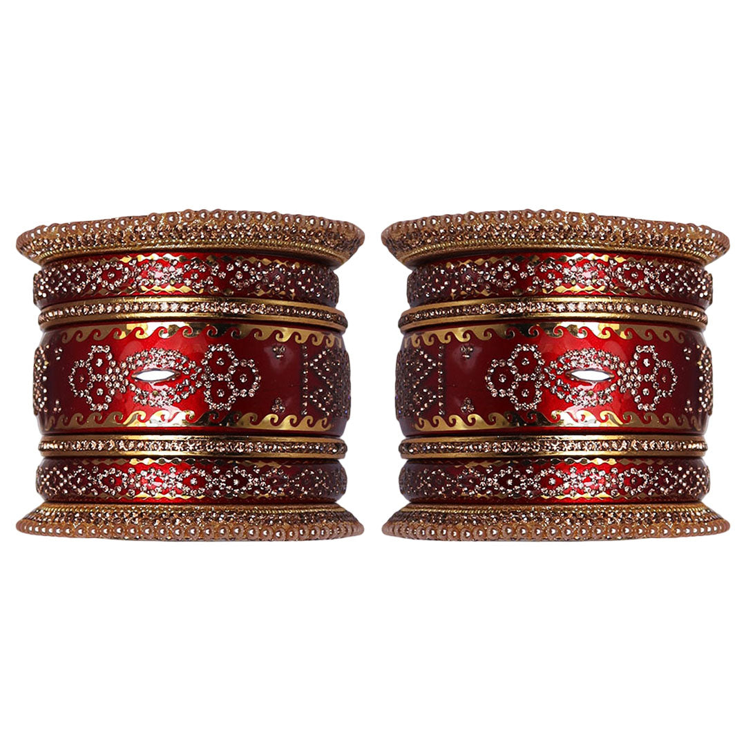 Rajasthani Designer Wedding Chura Set With Latest Kundan Design