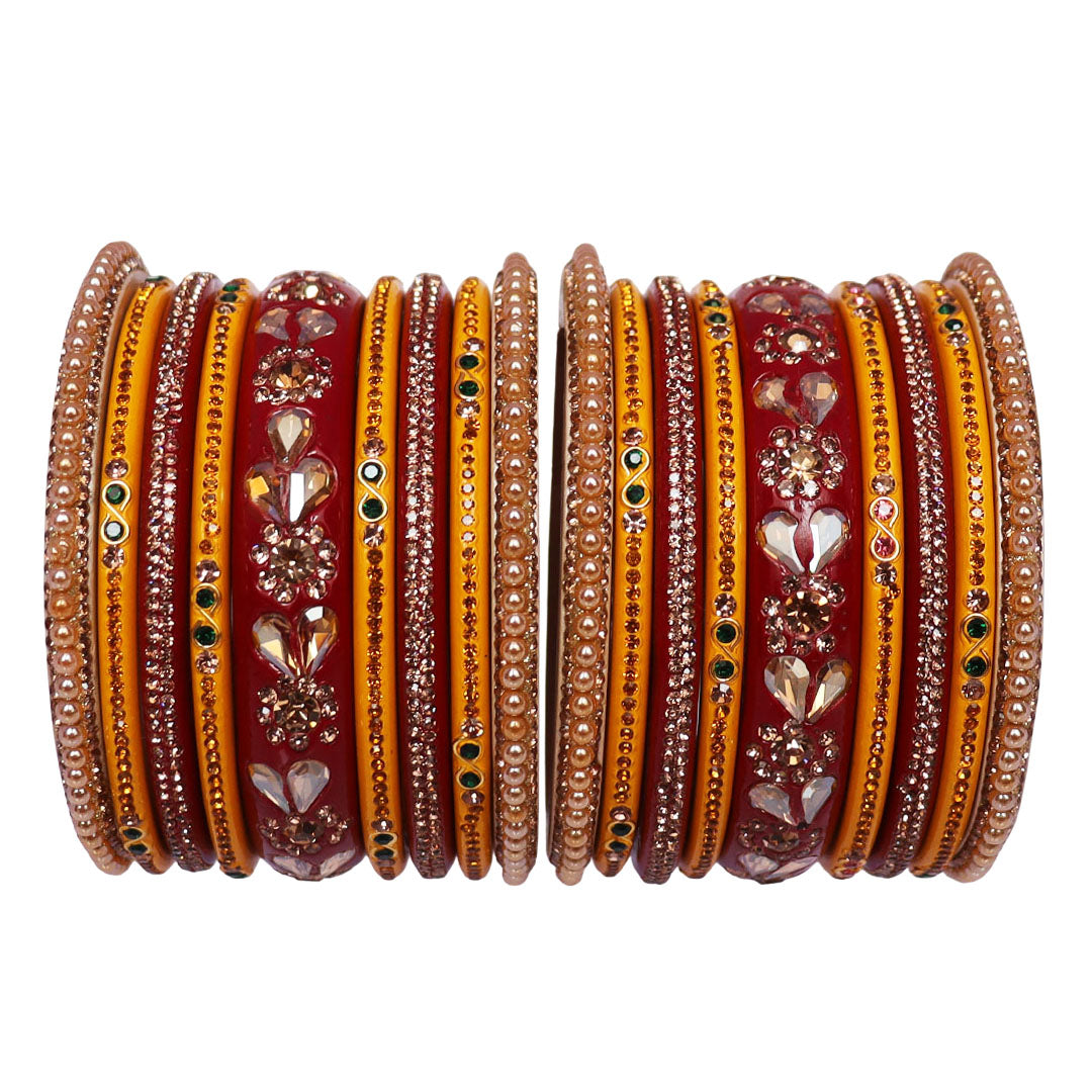 Traditional Handmade Lac Bridal Chura Set With Latest Kundan Design