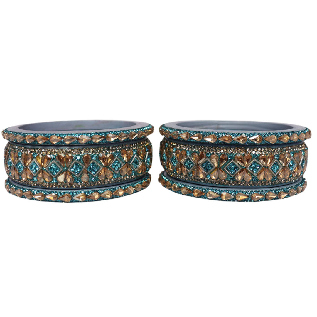 Fancy Short Lac Bangles For Women With Latest Kundan Design