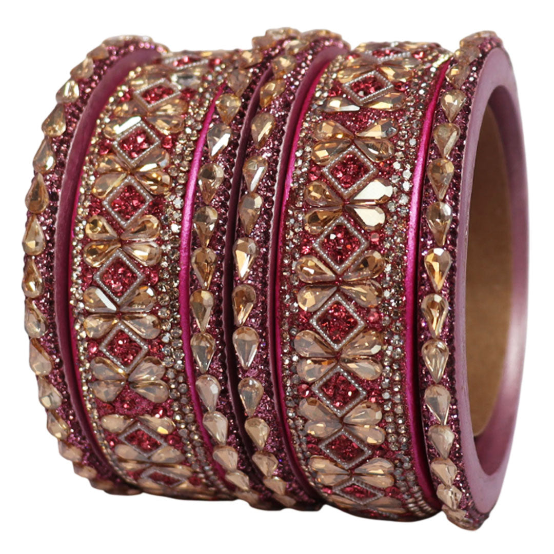 Fancy Short Lac Bangles For Women With Latest Kundan Design
