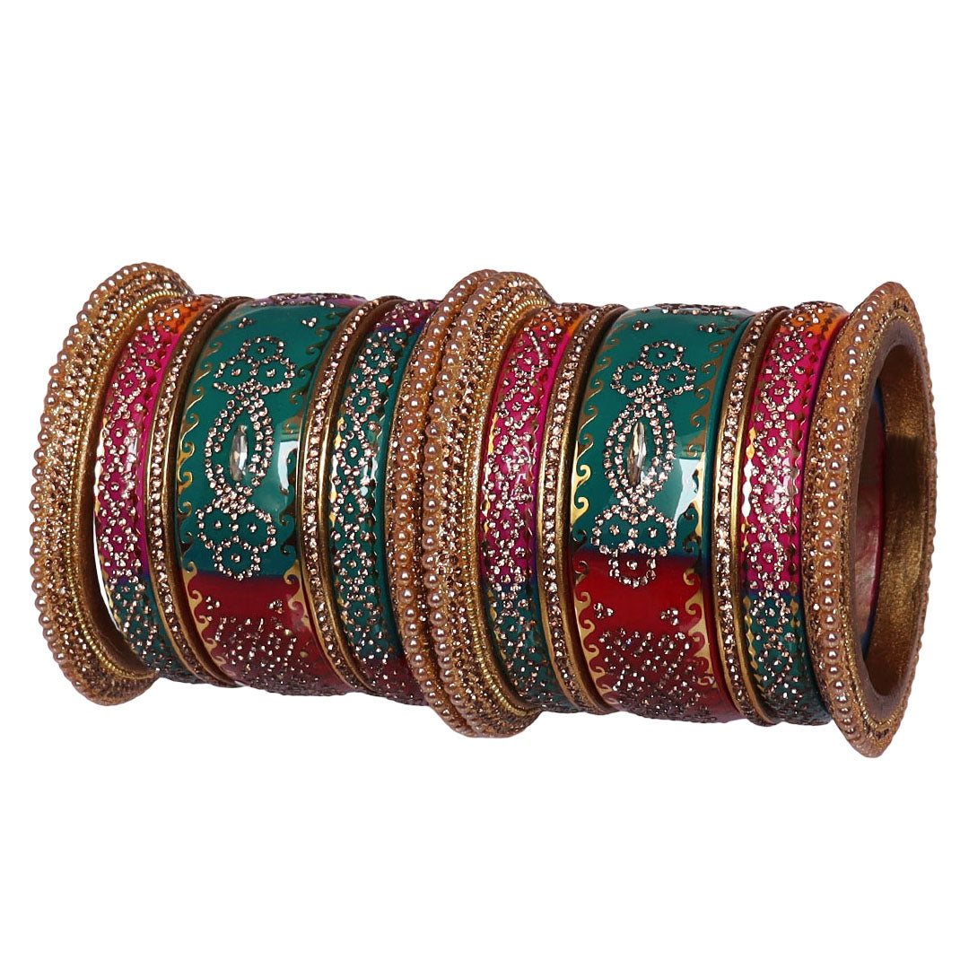 Rajasthani Designer Wedding Chura Set With Latest Kundan Design