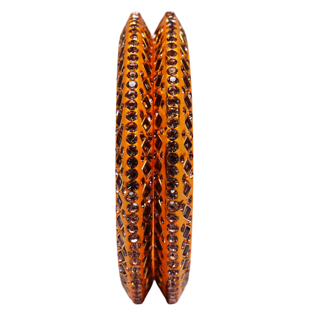 Traditional Kundan Lac Bangadi Bangles (Pack of 2)