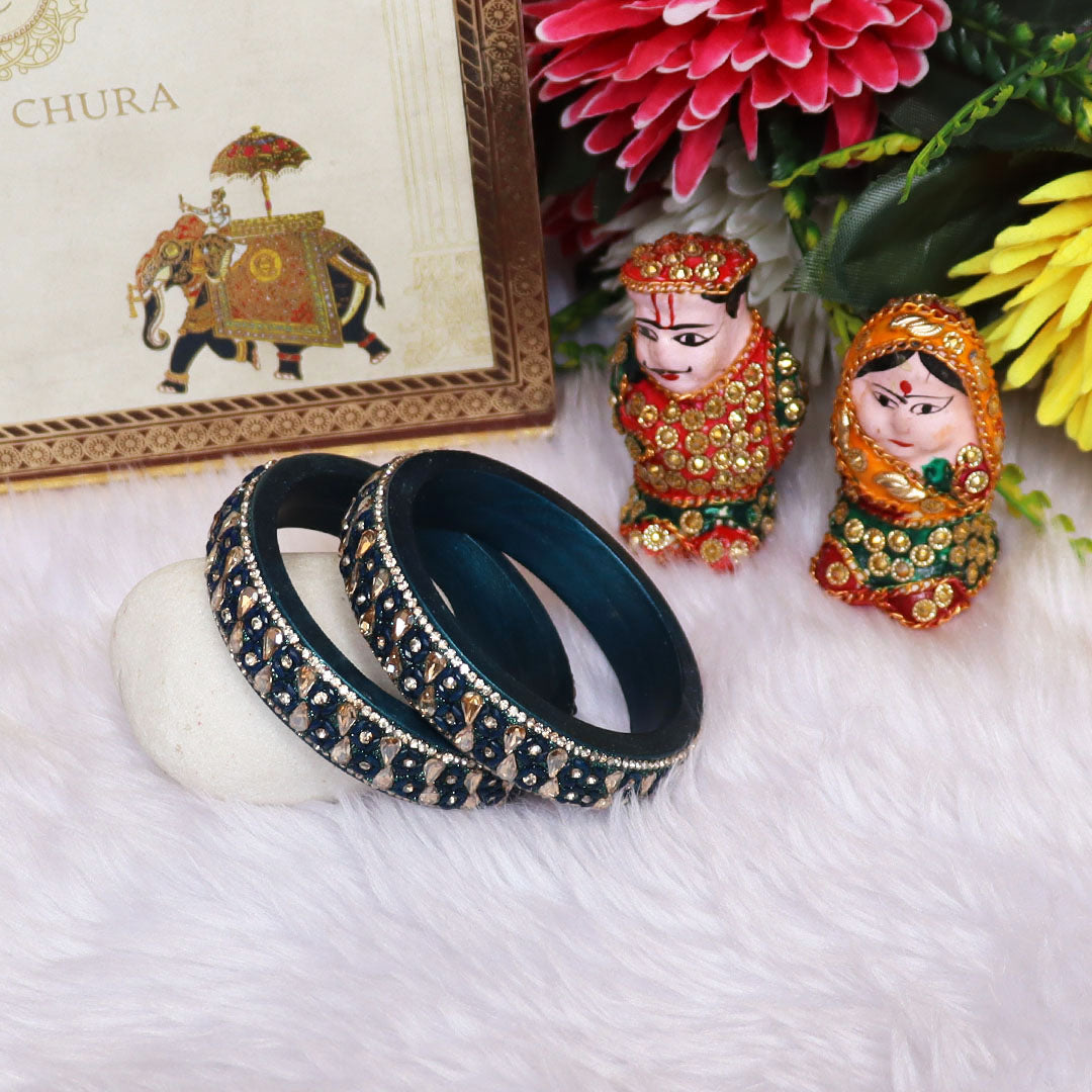 Jaipuri Handmade Lac Kada Bangles For Women With Latest Kundan Design
