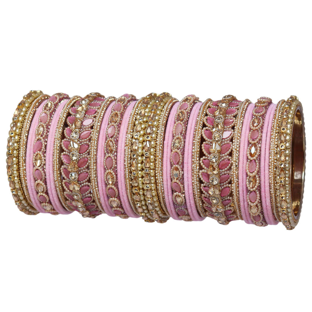 Indian Bridal Wedding Bangles Set – Kundan & Beads Work